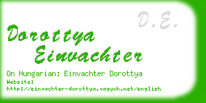 dorottya einvachter business card